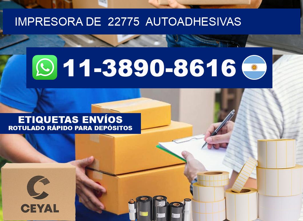 impresora de 22775 autoadhesivas