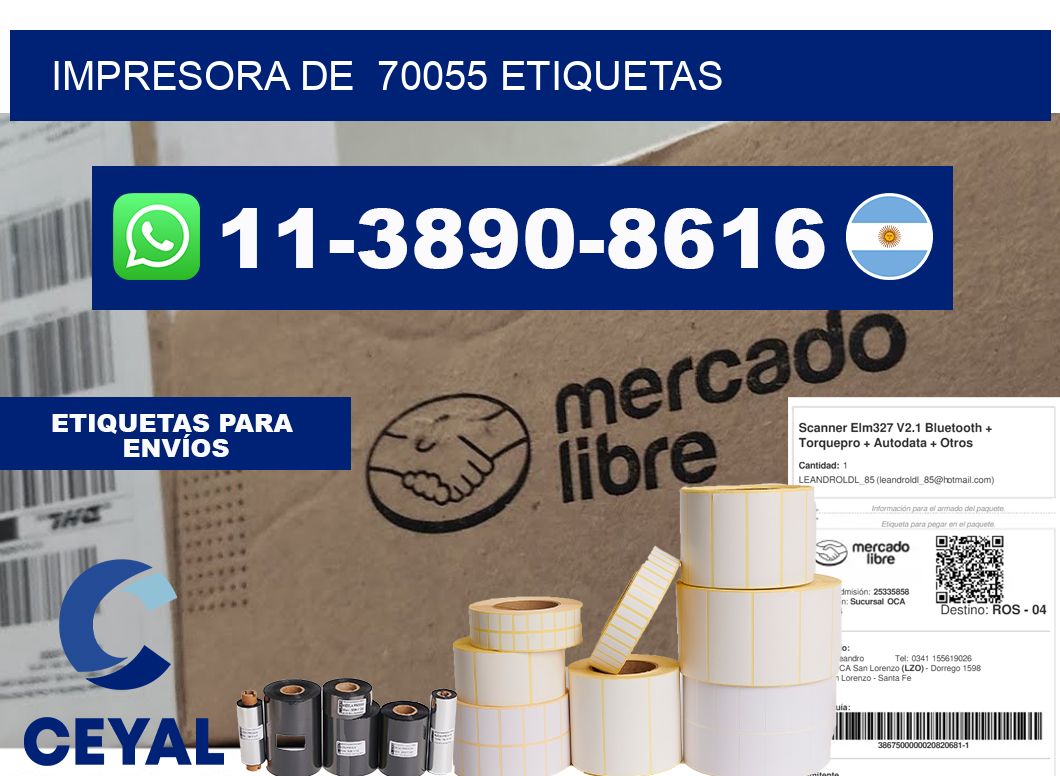 impresora de  70055 etiquetas
