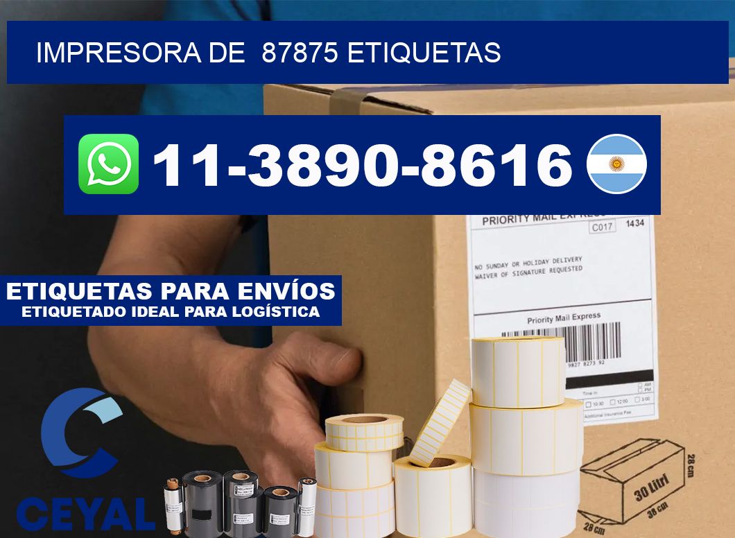 impresora de  87875 etiquetas