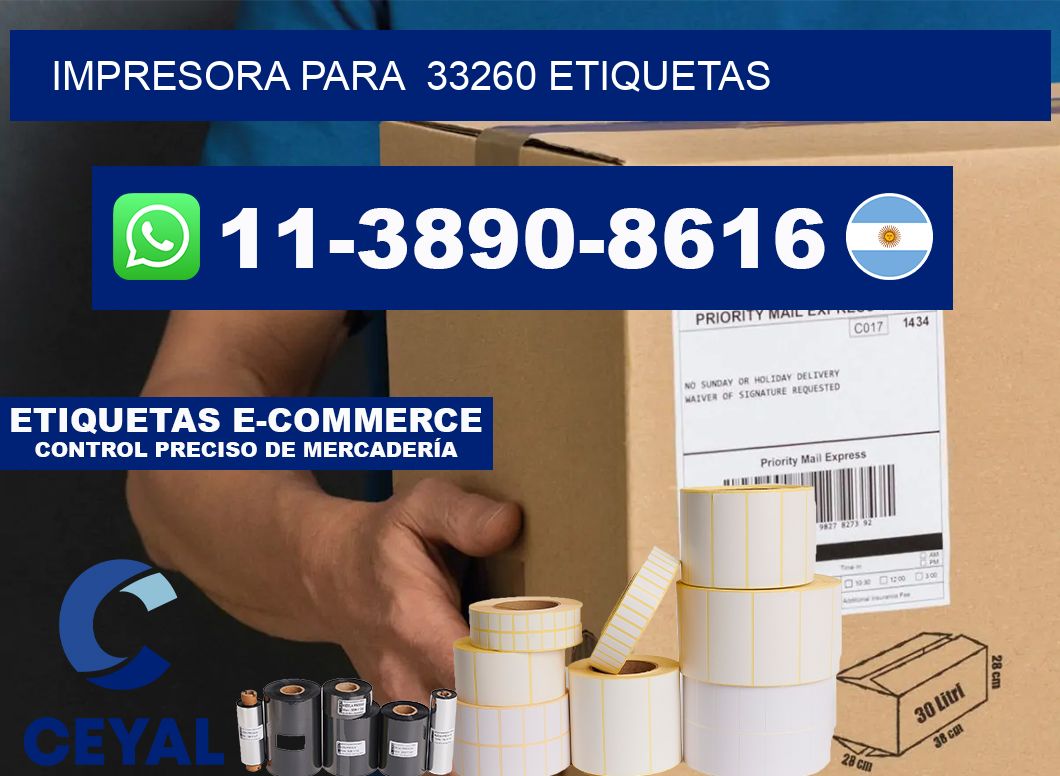 impresora para 33260 etiquetas