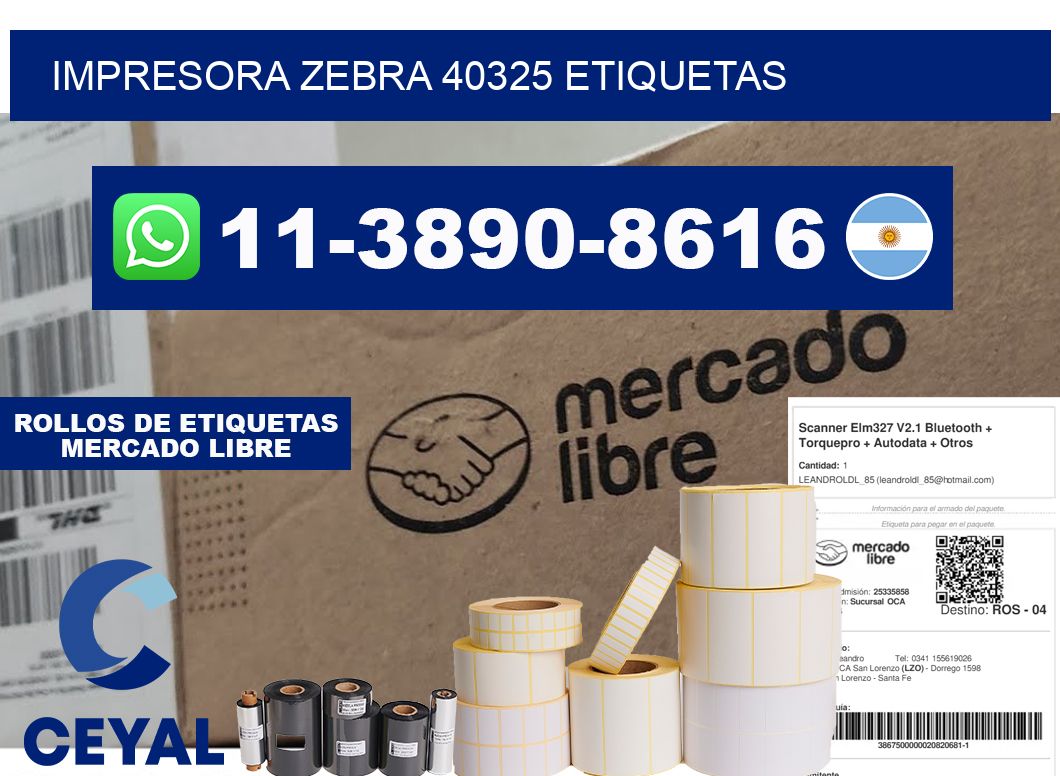 impresora zebra 40325 etiquetas