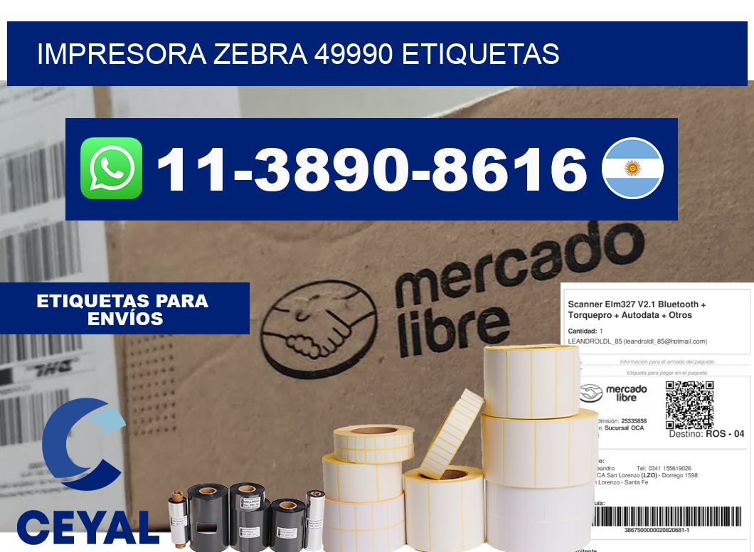 impresora zebra 49990 etiquetas