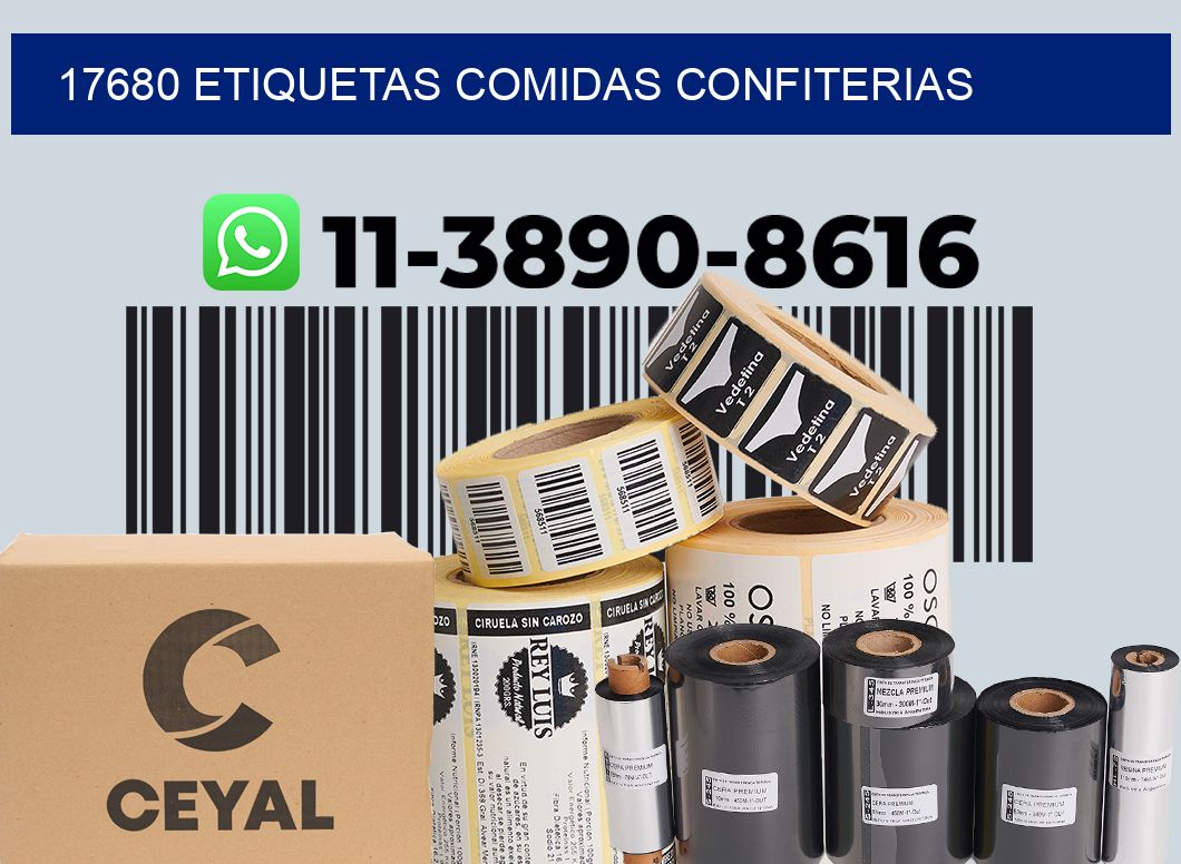 17680 etiquetas comidas confiterias