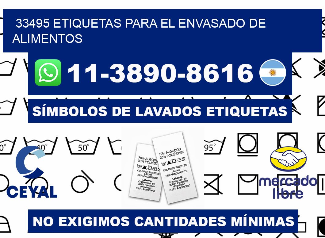 33495 etiquetas para el envasado de alimentos