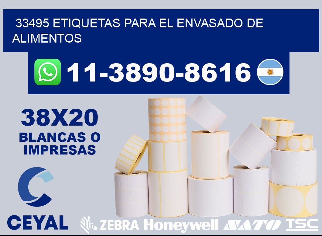 33495 etiquetas para el envasado de alimentos