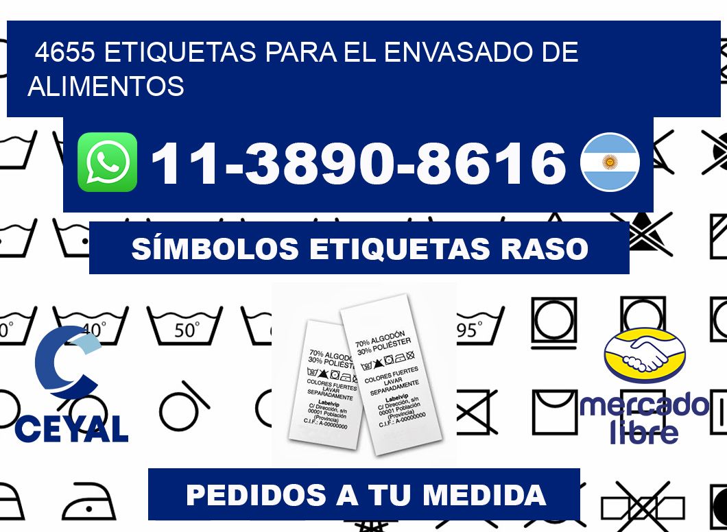4655 etiquetas para el envasado de alimentos