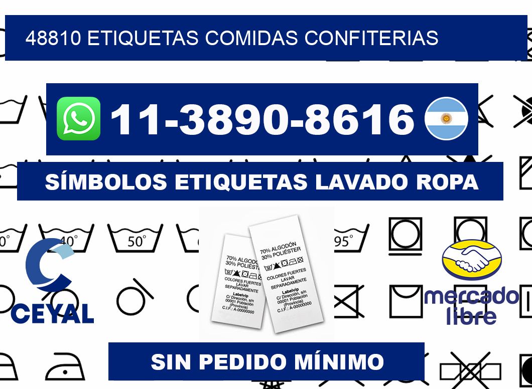48810 etiquetas comidas confiterias
