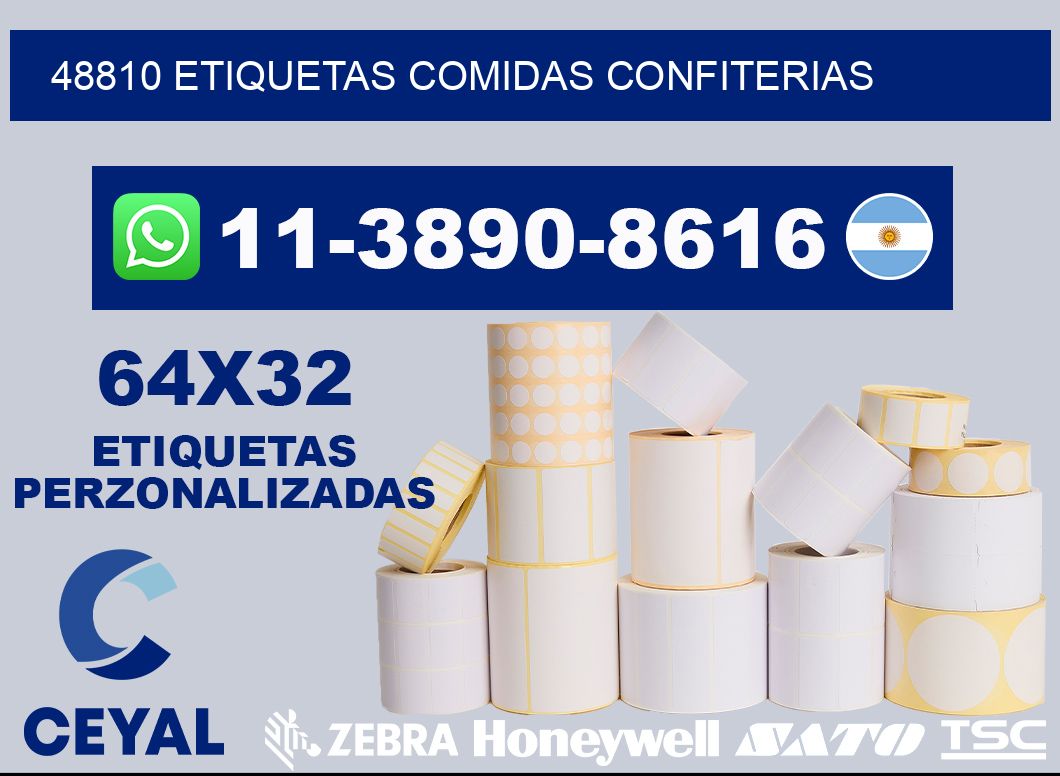 48810 etiquetas comidas confiterias