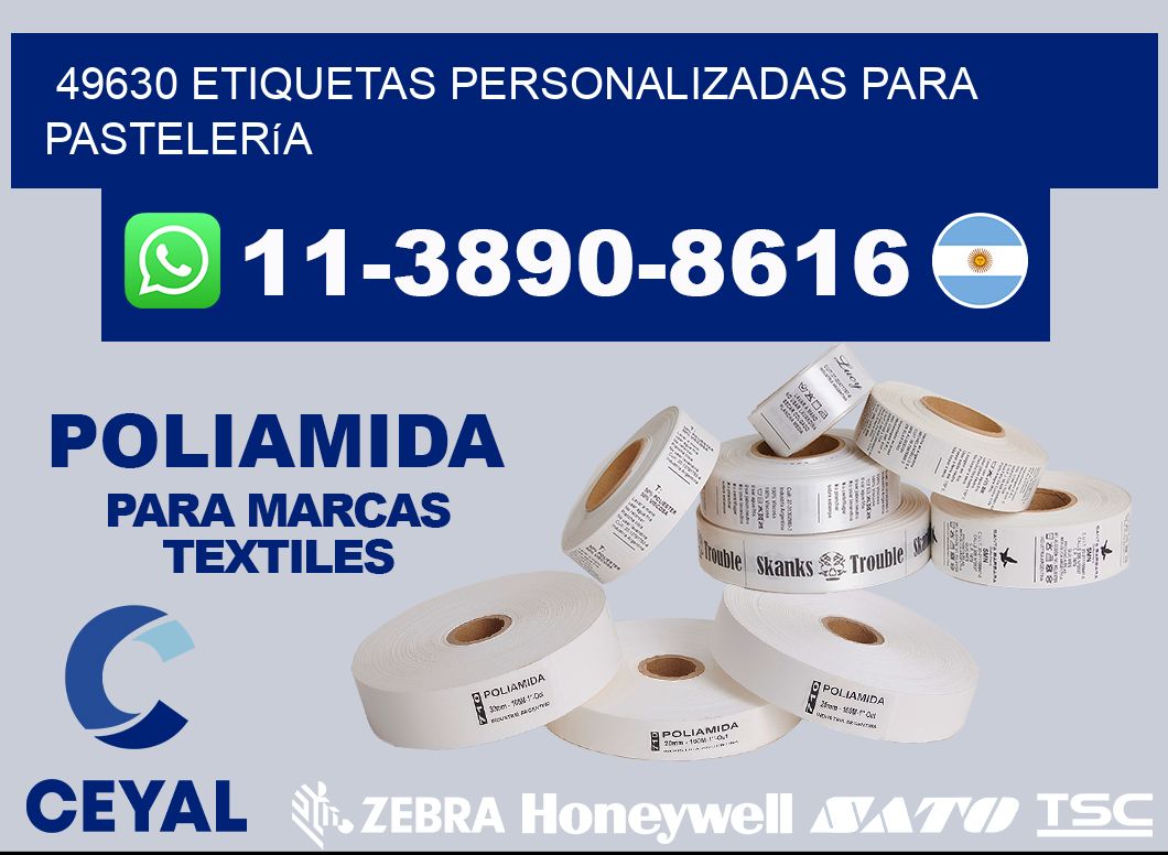 49630 etiquetas personalizadas para pastelería