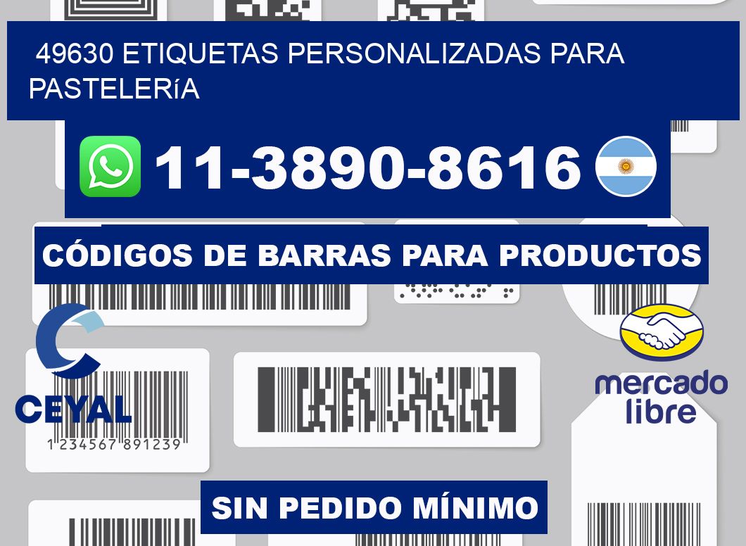 49630 etiquetas personalizadas para pastelería