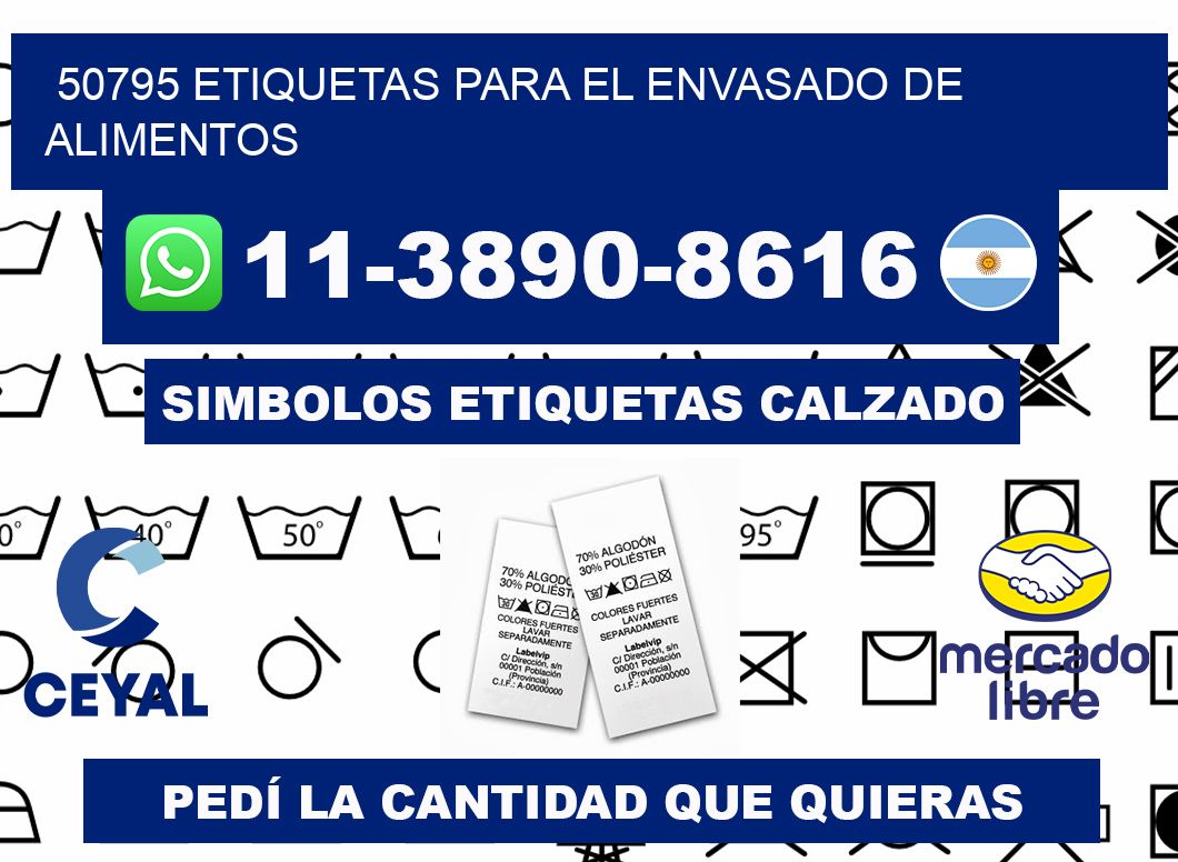 50795 etiquetas para el envasado de alimentos