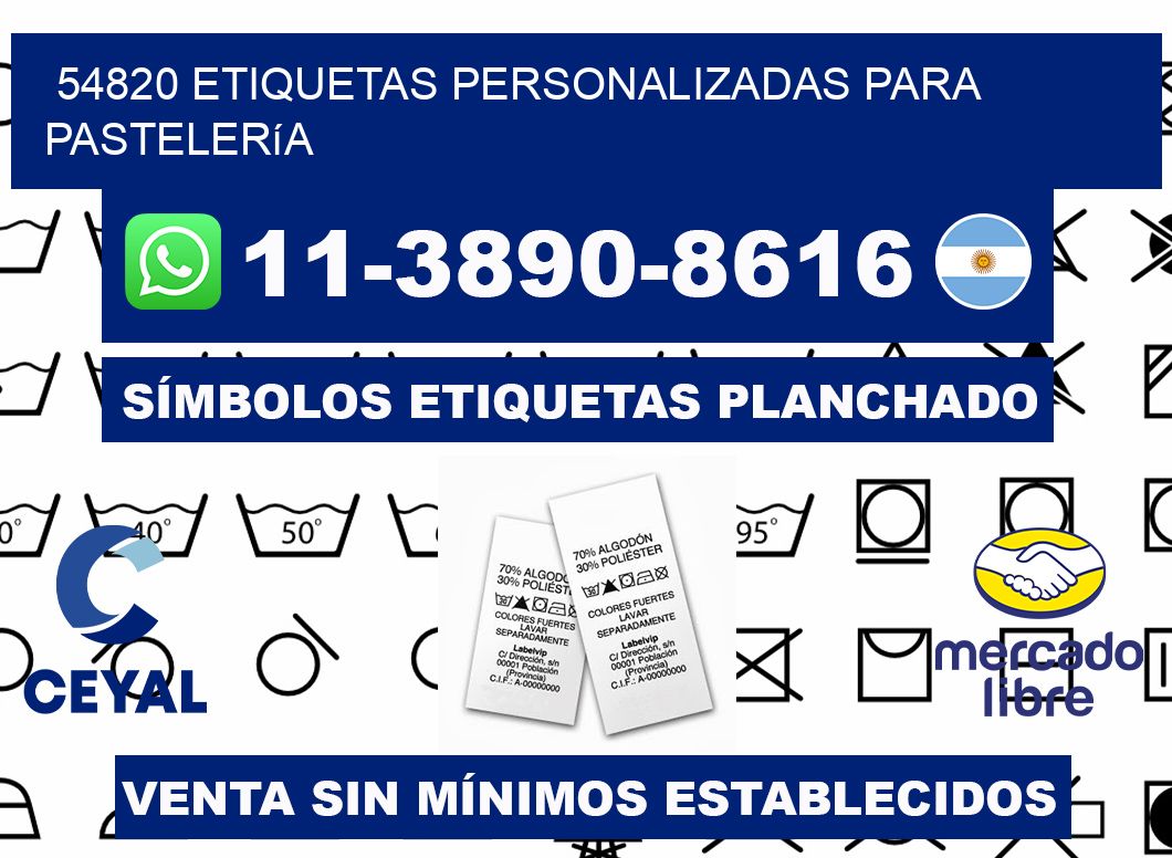 54820 etiquetas personalizadas para pastelería