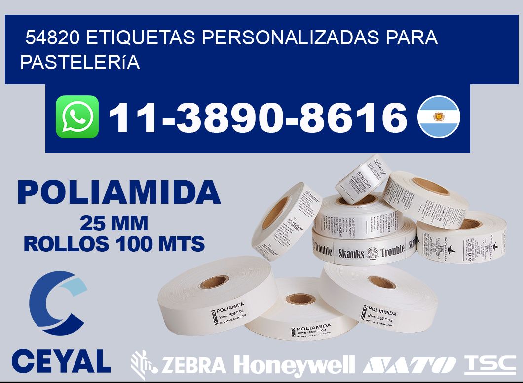 54820 etiquetas personalizadas para pastelería