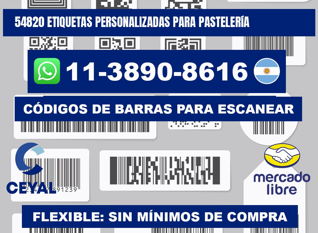 54820 etiquetas personalizadas para pastelería