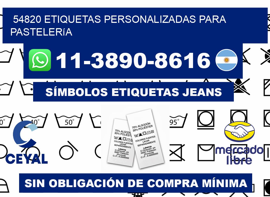 54820 etiquetas personalizadas para pastelería