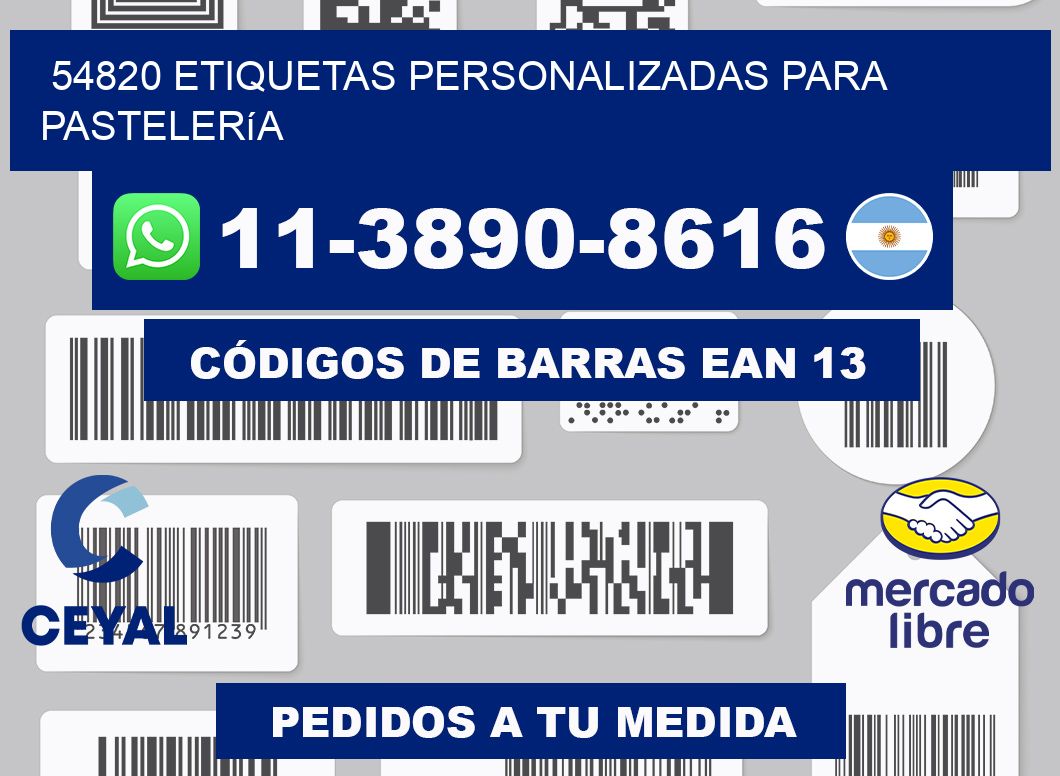 54820 etiquetas personalizadas para pastelería
