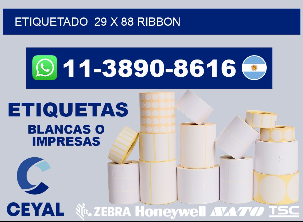 Etiquetado 29 x 88 ribbon