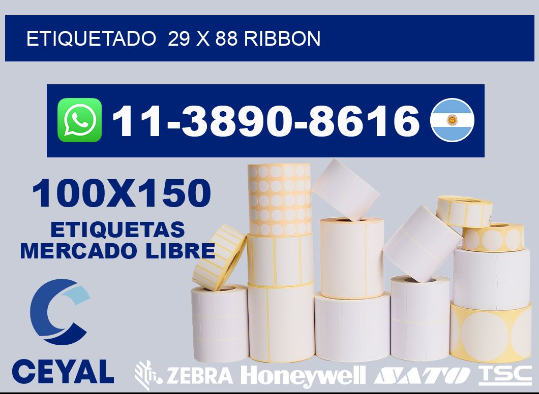 Etiquetado  29 x 88 ribbon