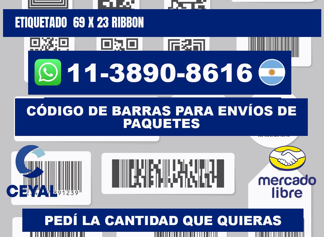 Etiquetado  69 x 23 ribbon