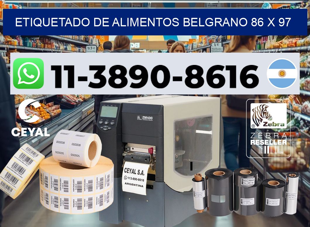 Etiquetado de alimentos belgrano 86 x 97