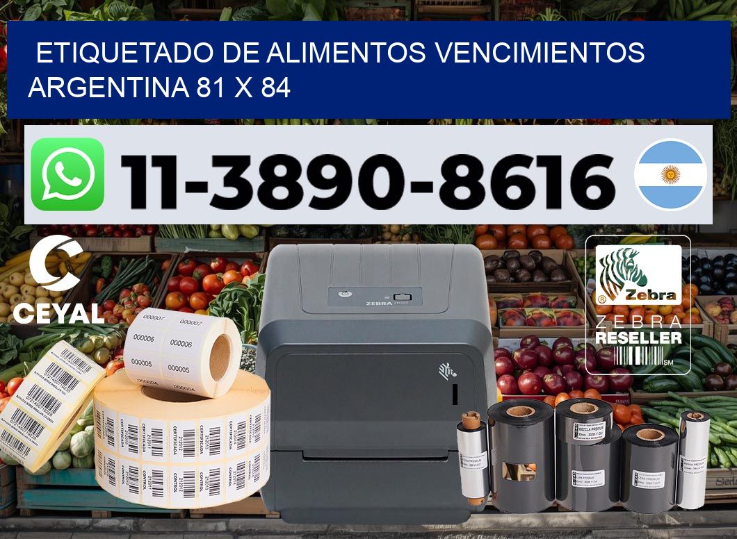 Etiquetado de alimentos vencimientos Argentina 81 x 84