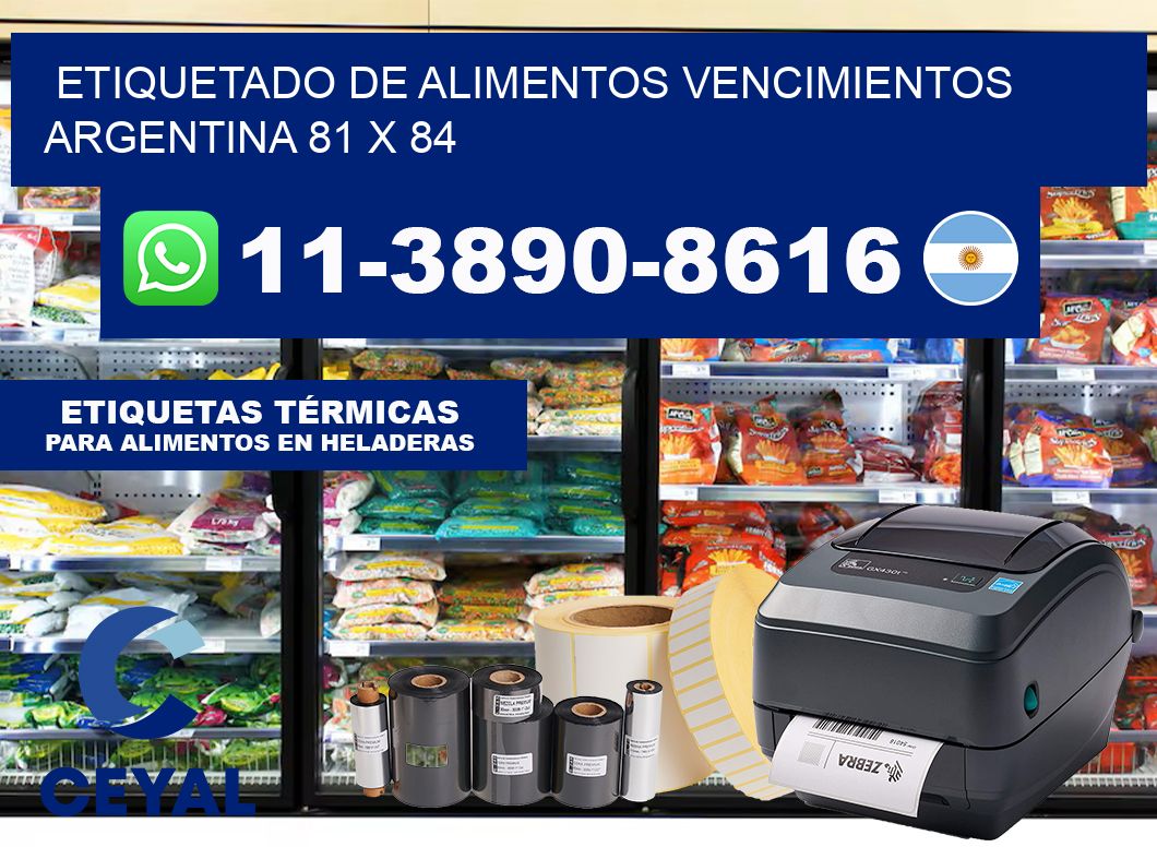 Etiquetado de alimentos vencimientos Argentina 81 x 84