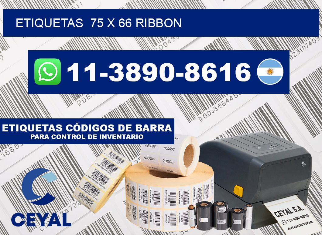 Etiquetas  75 x 66 ribbon