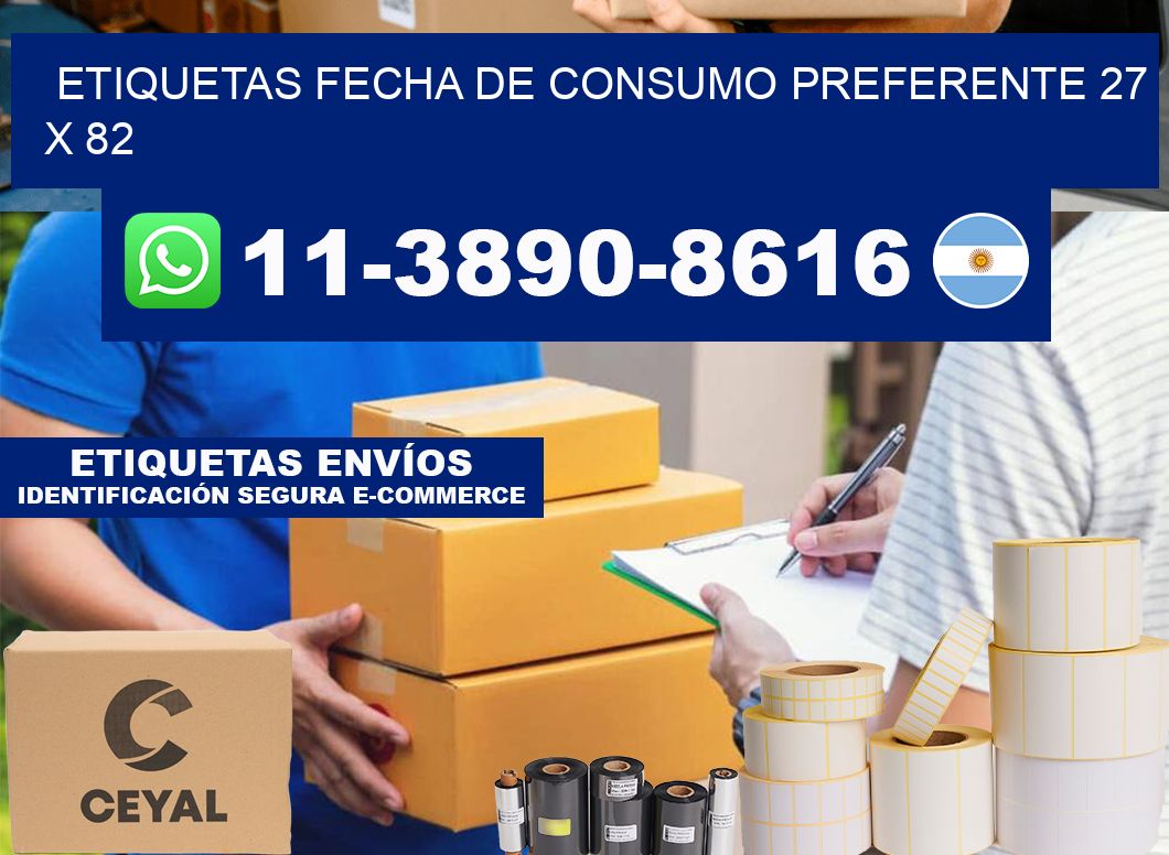 Etiquetas Fecha de consumo preferente 27 x 82