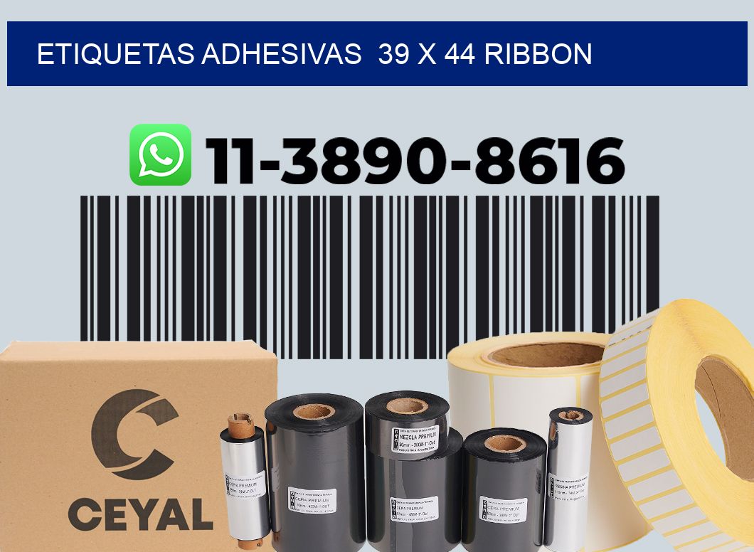 Etiquetas adhesivas  39 x 44 ribbon