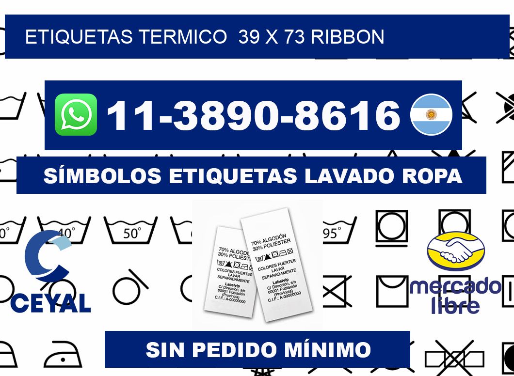 Etiquetas termico 39 x 73 ribbon