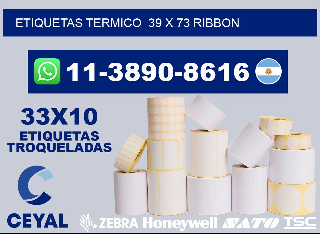 Etiquetas termico 39 x 73 ribbon