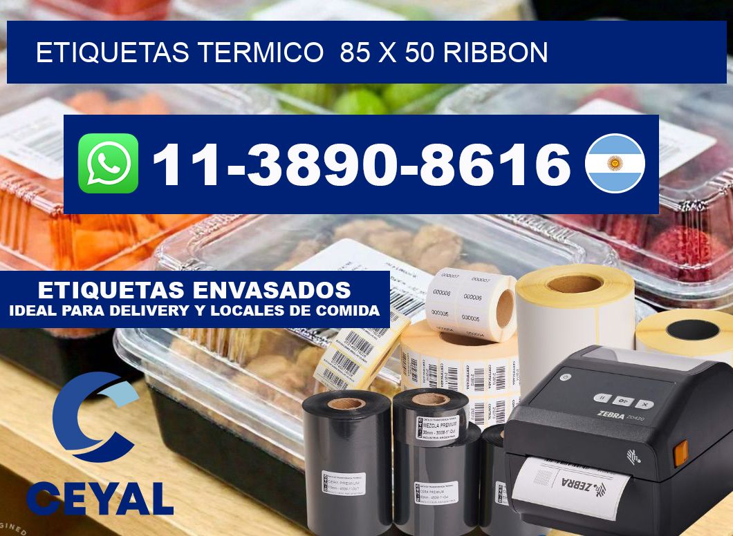 Etiquetas termico 85 x 50 ribbon