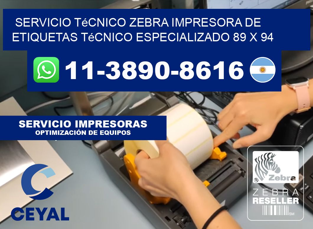 Servicio Técnico Zebra Impresora de Etiquetas Técnico Especializado 89 x 94