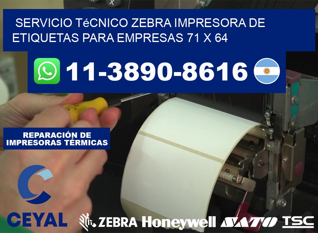 Servicio Técnico Zebra Impresora de Etiquetas para Empresas 71 x 64