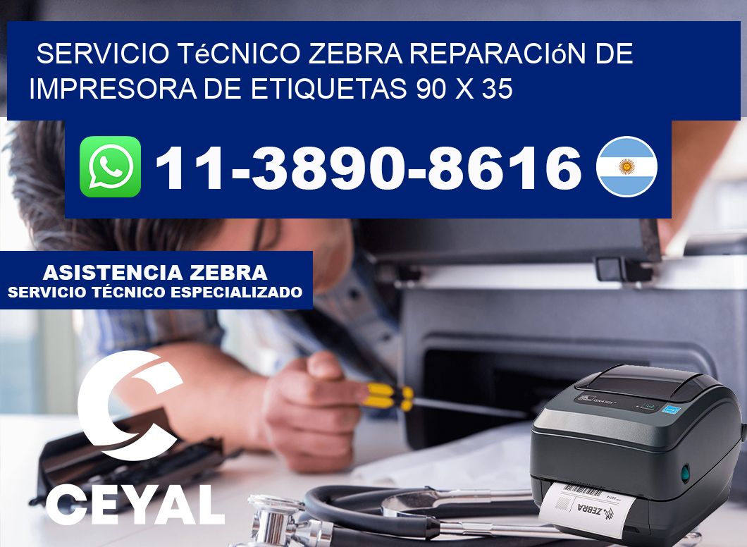 Servicio Técnico Zebra Reparación de Impresora de Etiquetas 90 x 35