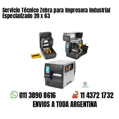 Servicio Técnico Zebra para Impresora Industrial Especializado 20 x 63
