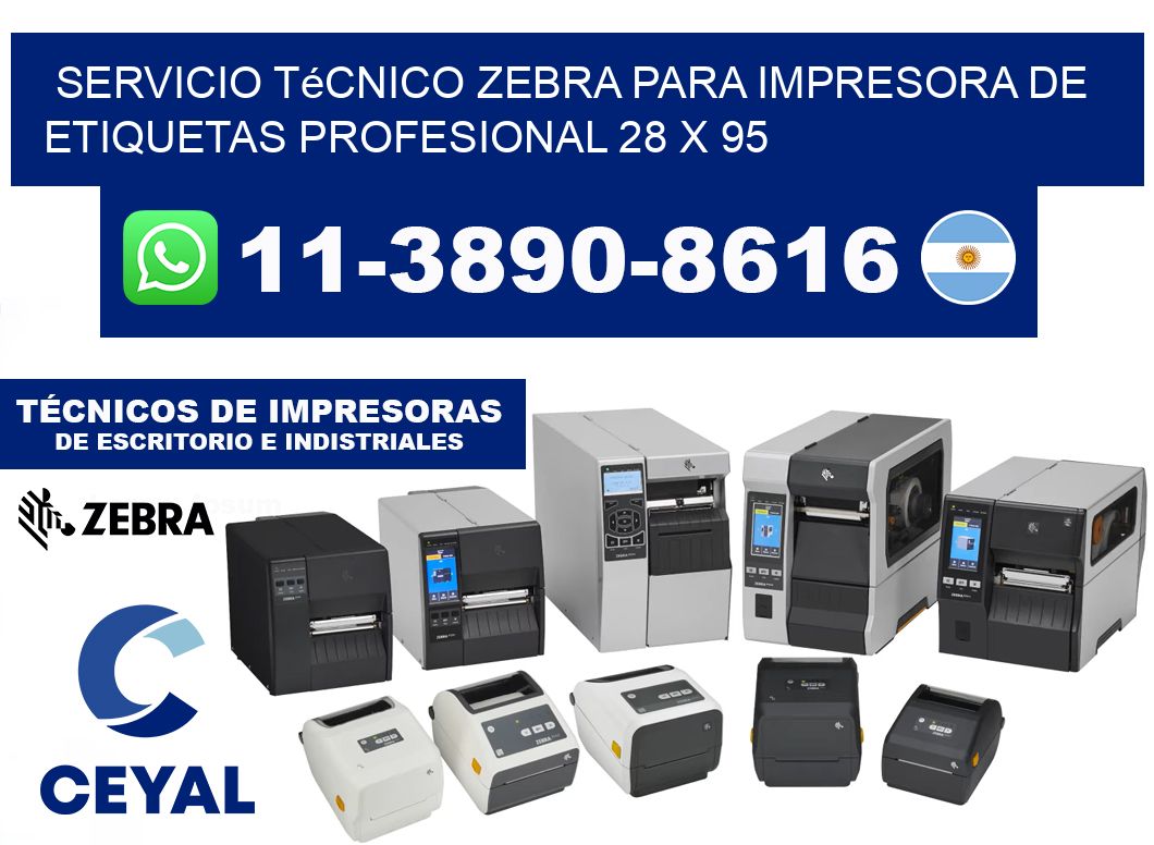 Servicio Técnico Zebra para Impresora de Etiquetas Profesional 28 x 95