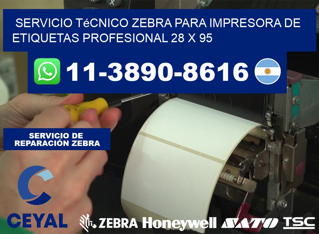 Servicio Técnico Zebra para Impresora de Etiquetas Profesional 28 x 95