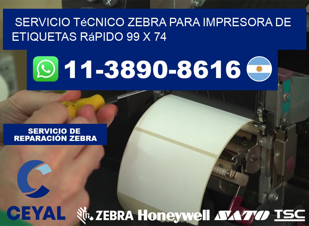 Servicio Técnico Zebra para Impresora de Etiquetas Rápido 99 x 74