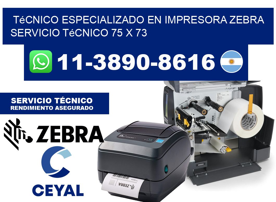 Técnico Especializado en Impresora Zebra Servicio Técnico 75 x 73