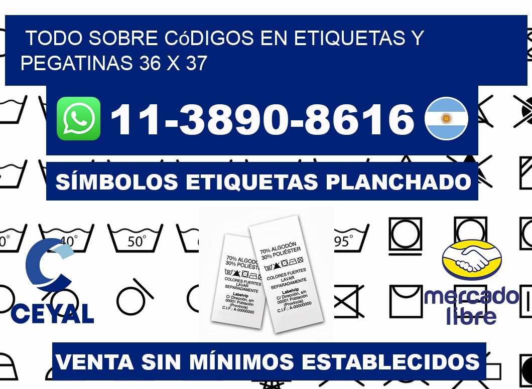 Todo sobre códigos en etiquetas y pegatinas 36 x 37