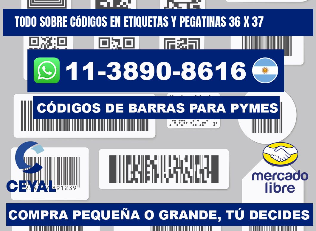 Todo sobre códigos en etiquetas y pegatinas 36 x 37