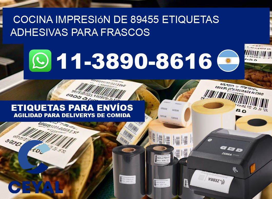 cocina impresión de 89455 etiquetas adhesivas para frascos