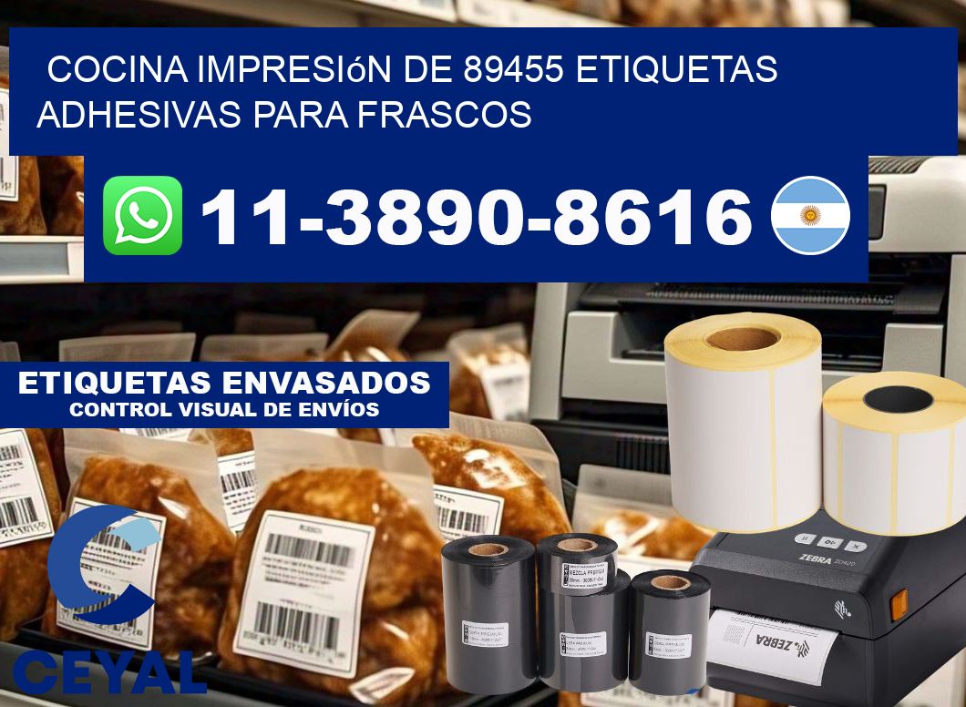 cocina impresión de 89455 etiquetas adhesivas para frascos