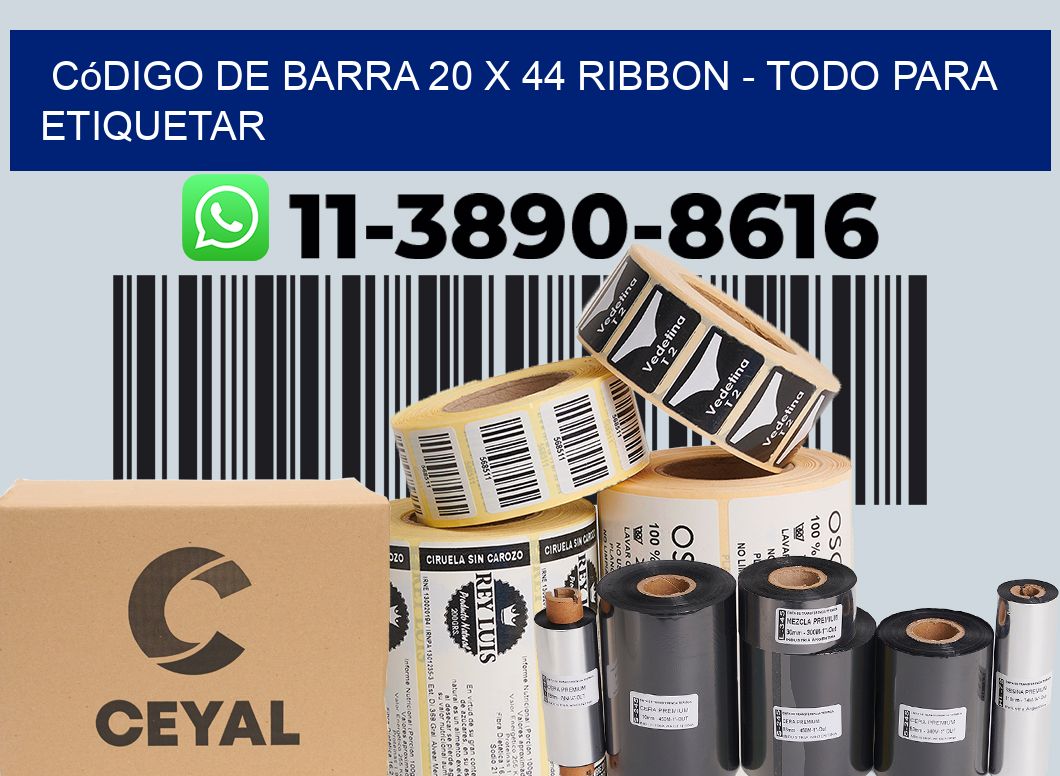 código de barra 20 x 44 ribbon – Todo para Etiquetar