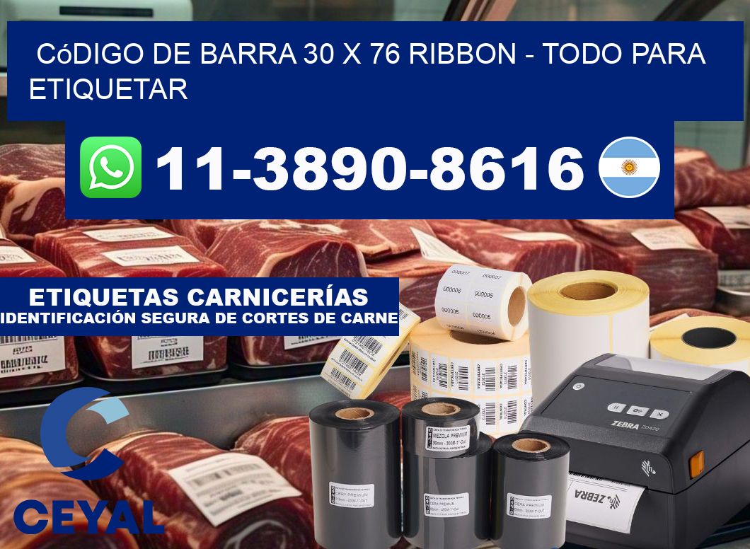 código de barra 30 x 76 ribbon - Todo para Etiquetar