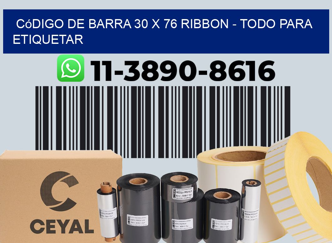 código de barra 30 x 76 ribbon - Todo para Etiquetar