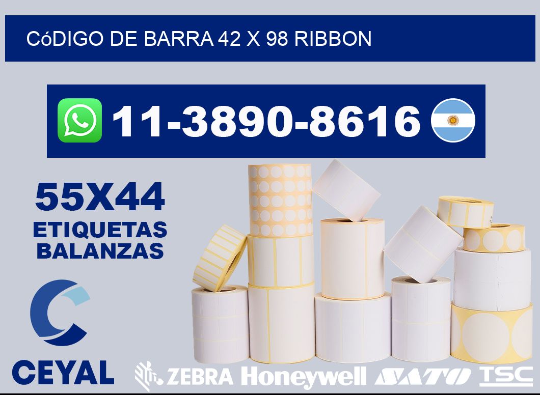 código de barra 42 x 98 ribbon