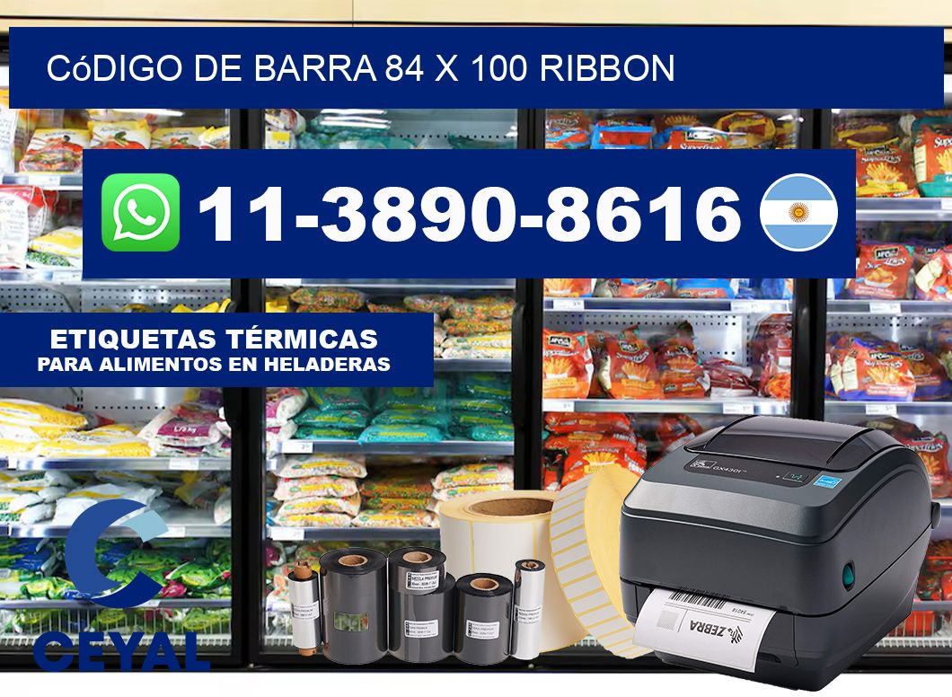 código de barra 84 x 100 ribbon