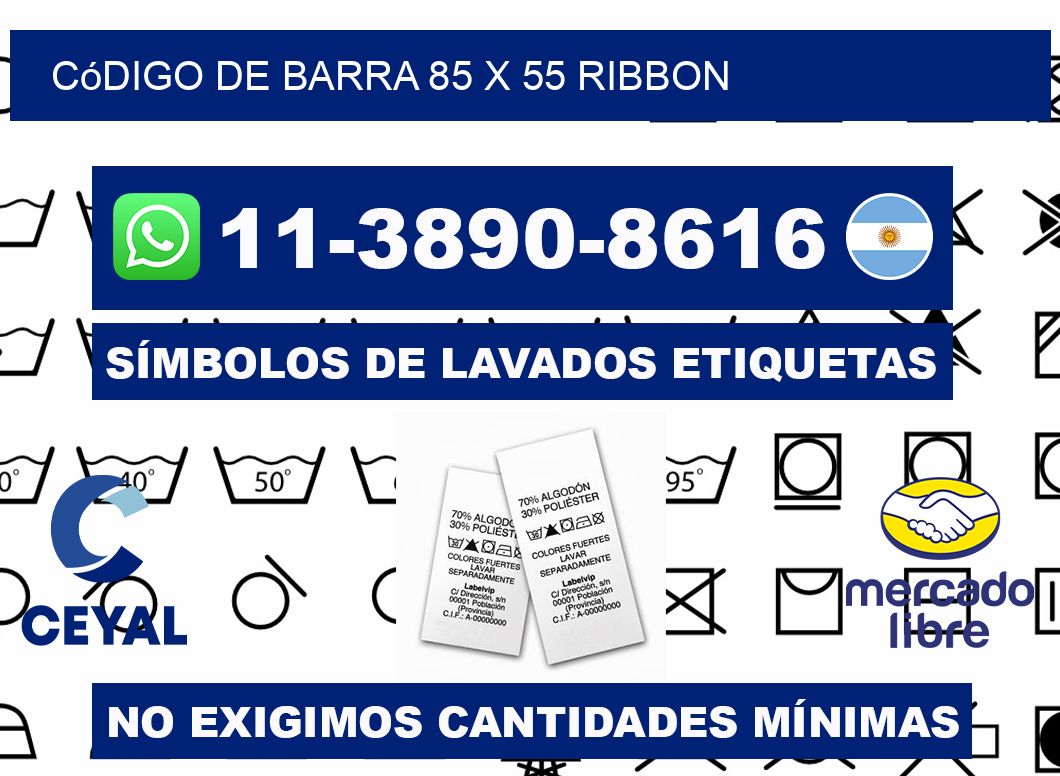 código de barra 85 x 55 ribbon